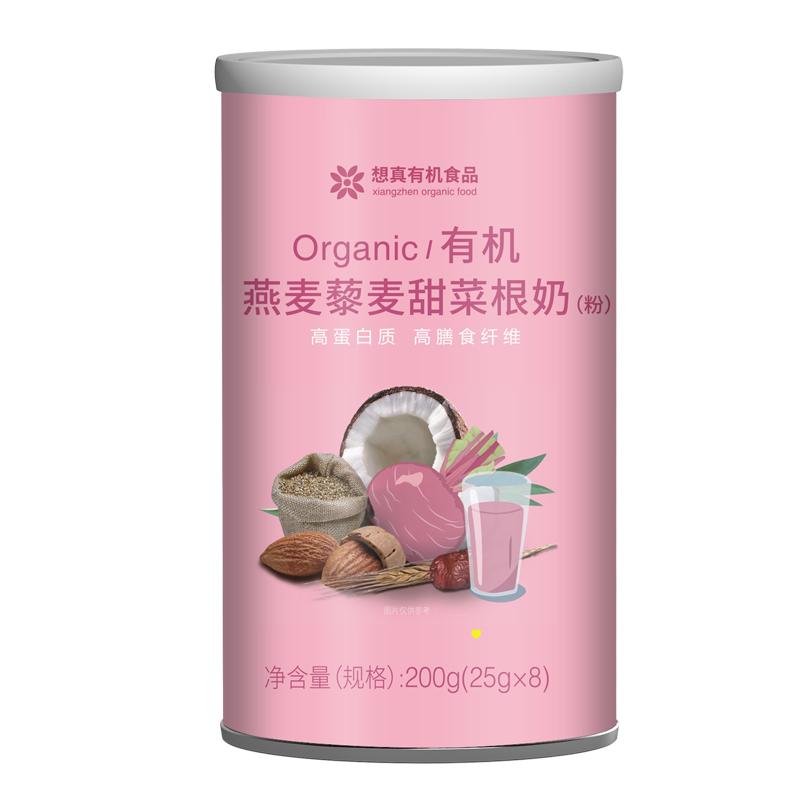 想真 有机燕麦藜麦甜菜根奶（粉） 200g罐装（8小袋）